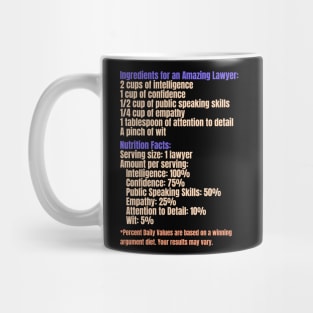 Ingredients for an Amazing Lawyer Mug